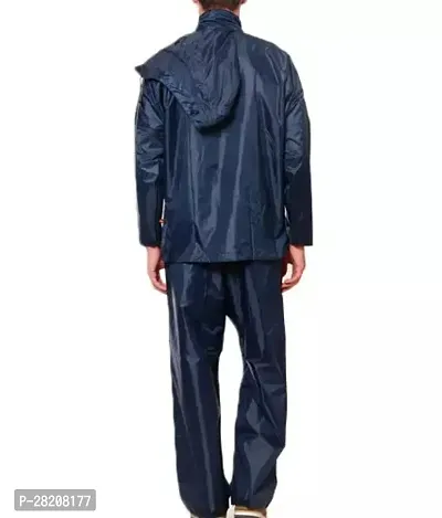Classy Solid  Rain Suit for Men Size- L (Blue)-thumb2