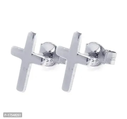 Cross Stud Sterling Silver 925 Small Cross Stud Earrings