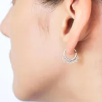 925 Silver Tribal Septum Ring For Pierced Nose. Nose Jewelry-thumb3