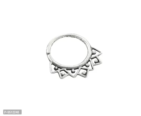 925 Silver Tribal Septum Ring For Pierced Nose. Nose Jewelry-thumb2