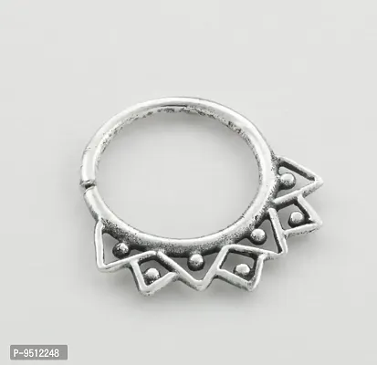 925 Silver Tribal Septum Ring For Pierced Nose. Nose Jewelry-thumb3