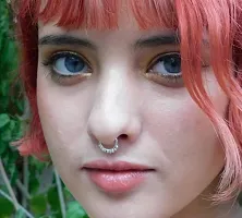 925 Nose Ring Silver Ball bead Nose Ring Septum, Cute Silver nose ring hoop-thumb2