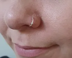 Genuine Silver Nose Ring for Women, Elegant Nose Ring for Women  Girls-thumb1