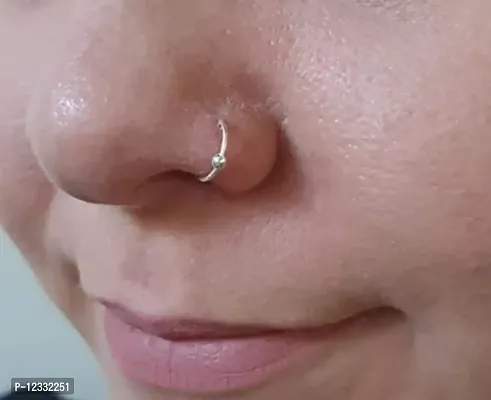 Genuine Silver Nose Ring for Women, Elegant Nose Ring for Women  Girls-thumb2