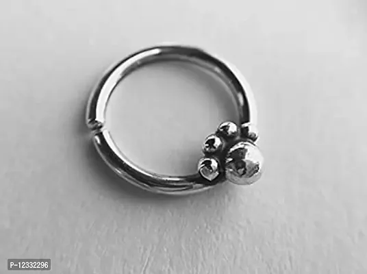 925 Silver Nose Ring Pin Paw Print Septum Ring ~ Animal Lover Nose Ring ~ Cat or Dog Paw Body Jewelry-thumb3