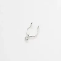 Trendy Nose Ring Septum With CZ Flower , Non Piecing Jewelry 925 Silver Nose Ring-thumb1