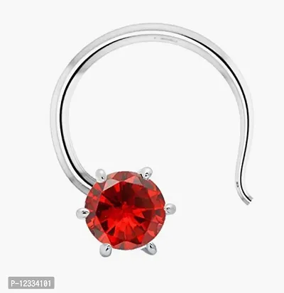 Buy Pure 925 Sterling Silver Nose Ring/Nose Pin Simple Tiny Hoop for Women  Online at Best Prices in India - JioMart.