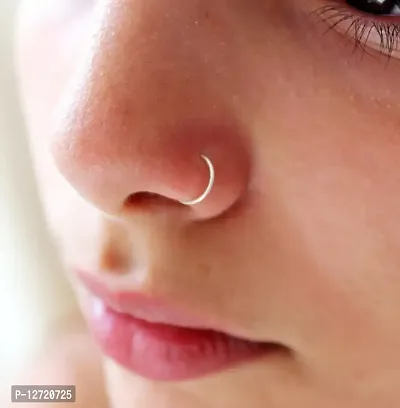 Sterling Silver Nose Ring Hoop, Septum Ring-thumb0