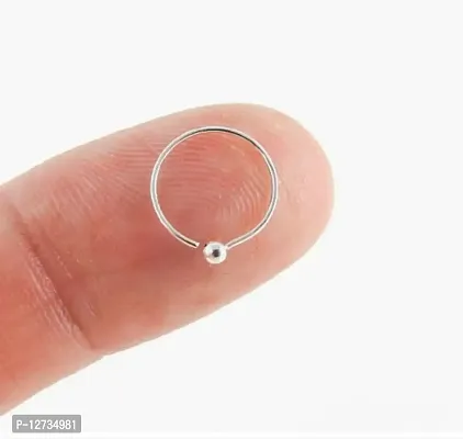 Nose Ring 925 Sterling Silver Nose Ring/Nose Pin Simple Tiny Hoop for Women-thumb0