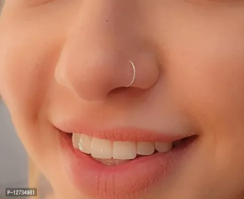 Nose Ring 925 Sterling Silver Nose Ring/Nose Pin Simple Tiny Hoop for Women-thumb3