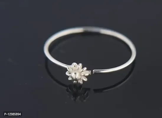 Silver Flower Nose Ring Genuine 925 Silver Charm-thumb0