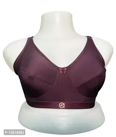 Stylish Purple Polyester Spandex Solid Bras For Women