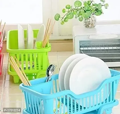 Large Durable Unbrekable Plastic 3 In 1 Kitchen Sink Dish Rack