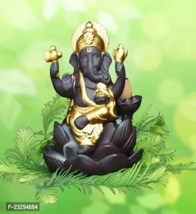 New Lotus Style Backflow Lord Ganesha Idol-thumb0