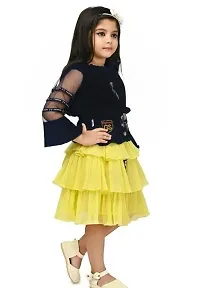 Girls Three Fourth Sleevetop And Knee Length Skirt For Ethnic-thumb1