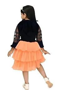 HIPPOSIPPO Produce Girls 3/4SleeveTop And Knee Length Skirt For Ethnic, Festive  Party Wear.-thumb1
