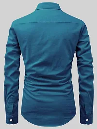 Reliable Blue Cotton Solid Short Length Kurta For Men-thumb4