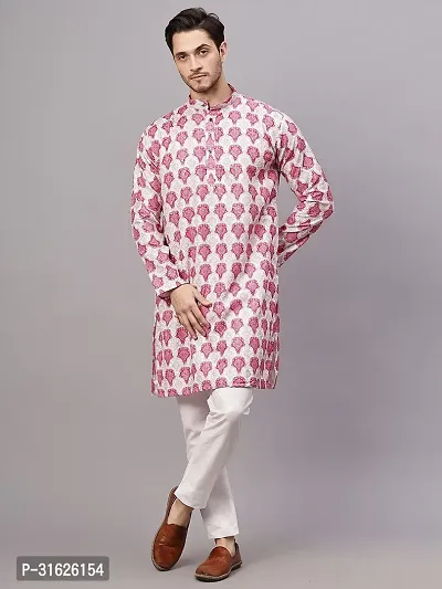 Reliable Pink Rayon Embroidered Kurta And Bottom Sets For Men