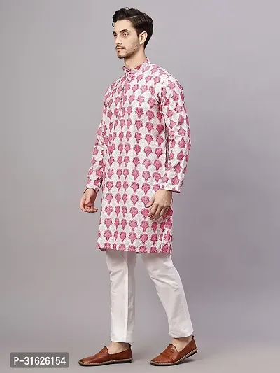 Reliable Pink Rayon Embroidered Kurta And Bottom Sets For Men-thumb3