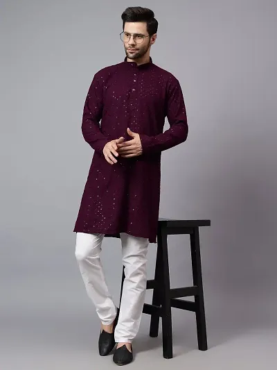 Reliable Rayon Embroidered Kurta And Bottom Sets For Men