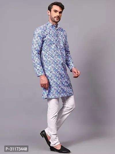 Reliable Olive Rayon Self Pattern Knee Length Kurta For Men-thumb4