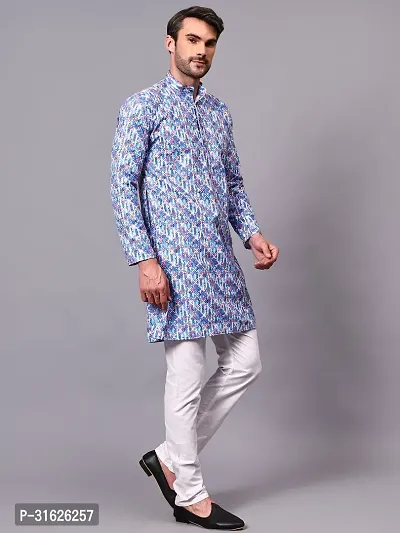 Reliable Olive Rayon Self Pattern Kurta And Bottom Sets For Men-thumb3