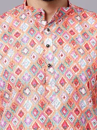 Reliable Copper Rayon Self Pattern Kurta And Bottom Sets For Men-thumb1