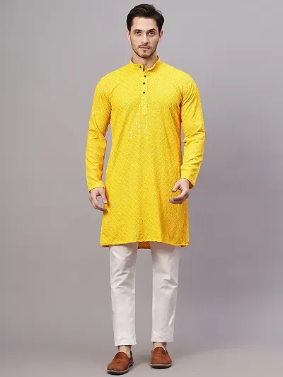 Trendy Rayon Kurta Sets For Men 