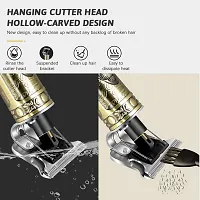 Trimmer Men Professional Buddha Style Rechargeable Cordless Hair Beard Clipper Shaver For Menrsquo;s Adjustable Blade For Close Cut Precise Multi Grooming Kit, Face, Head and Body Trimmer (Gold)-thumb1