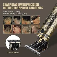 Trimmer Men Professional Buddha Style Rechargeable Cordless Hair Beard Clipper Shaver For Menrsquo;s Adjustable Blade For Close Cut Precise Multi Grooming Kit, Face, Head and Body Trimmer (Gold)-thumb2