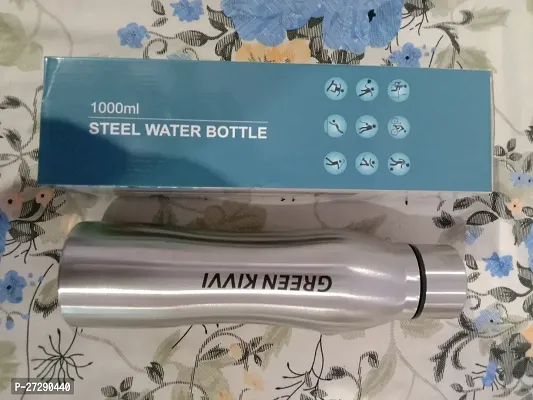 Stainless Steel 1000ml Water Bottle - 1 Liter (,Silver)-thumb2