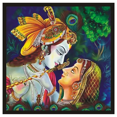 LORD RADHA  KRISHNA 12X12 INCH PAINTING READY TO HANG