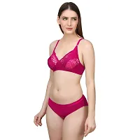 Designer Cotton Blend Bra And Panty Set-thumb4