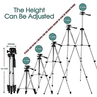 3110 Lightweight Adjustable Portable  Foldable Tripod Stand With Collar Mic for Mobile Phone and Camera Holder-thumb1