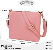DYMEK Classic Sling Bag With Coin Pouch (PINK)-thumb4