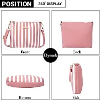 DYMEK Elegant Sling Bag For Women (Pink)-thumb3