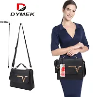 DYMEK Fancy Sling Bag For Women (BLACK)-thumb2