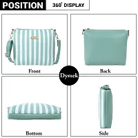 DYMEK Elegant Sling Bag For Women (Green)-thumb3