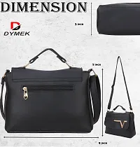 DYMEK Fancy Sling Bag For Women (BLACK)-thumb1