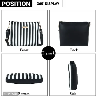 DYMEK Elegant Sling Bag For Women (Black)-thumb4