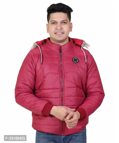Amdy Men Nylon Jacket Full-Sleeved Winter Jacket With Hood-thumb4