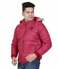 Amdy Men Nylon Jacket Full-Sleeved Winter Jacket With Hood-thumb4