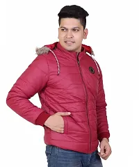 Amdy Men Nylon Jacket Full-Sleeved Winter Jacket With Hood-thumb2