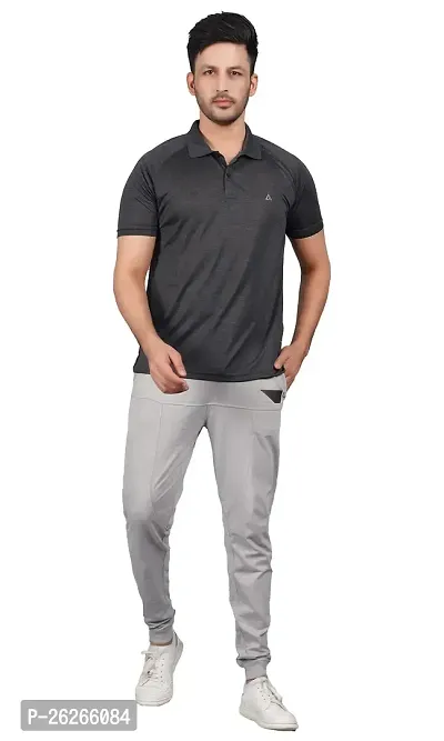 Stylish Grey Cotton Tees For Men-thumb0