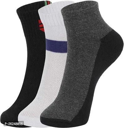 Stylish Socks For Mens Ankle Length Designer Multicolour Printed Socks Combo Pack Of 3