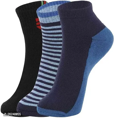 Stylish Socks For Mens Ankle Length Designer Multicolour Printed Socks Combo Pack Of 3-thumb0