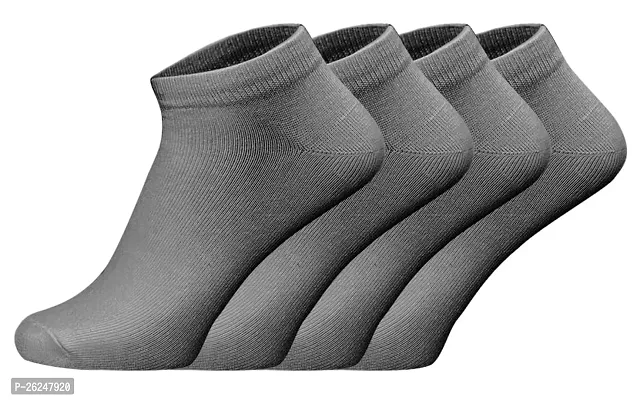 Stylish Unisex Ankle Length Sneaker Low Cut Cotton Socks Pack Of 4-thumb0