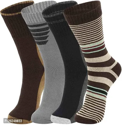 Stylish Socks For Mens Multicolour Multipurpose Printed Socks Combo Pack Of 4