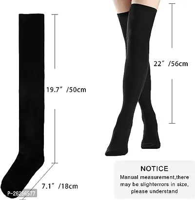 Designer Thigh Length Socks For Women Pair Of 1-thumb2