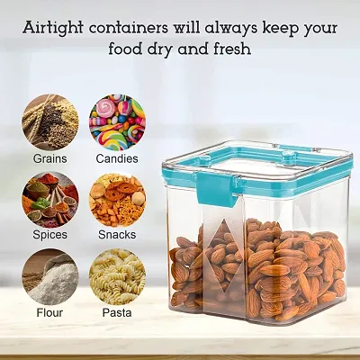 Kitchen Storage Container Set with Lid for Dry Fruit Nuts Flour